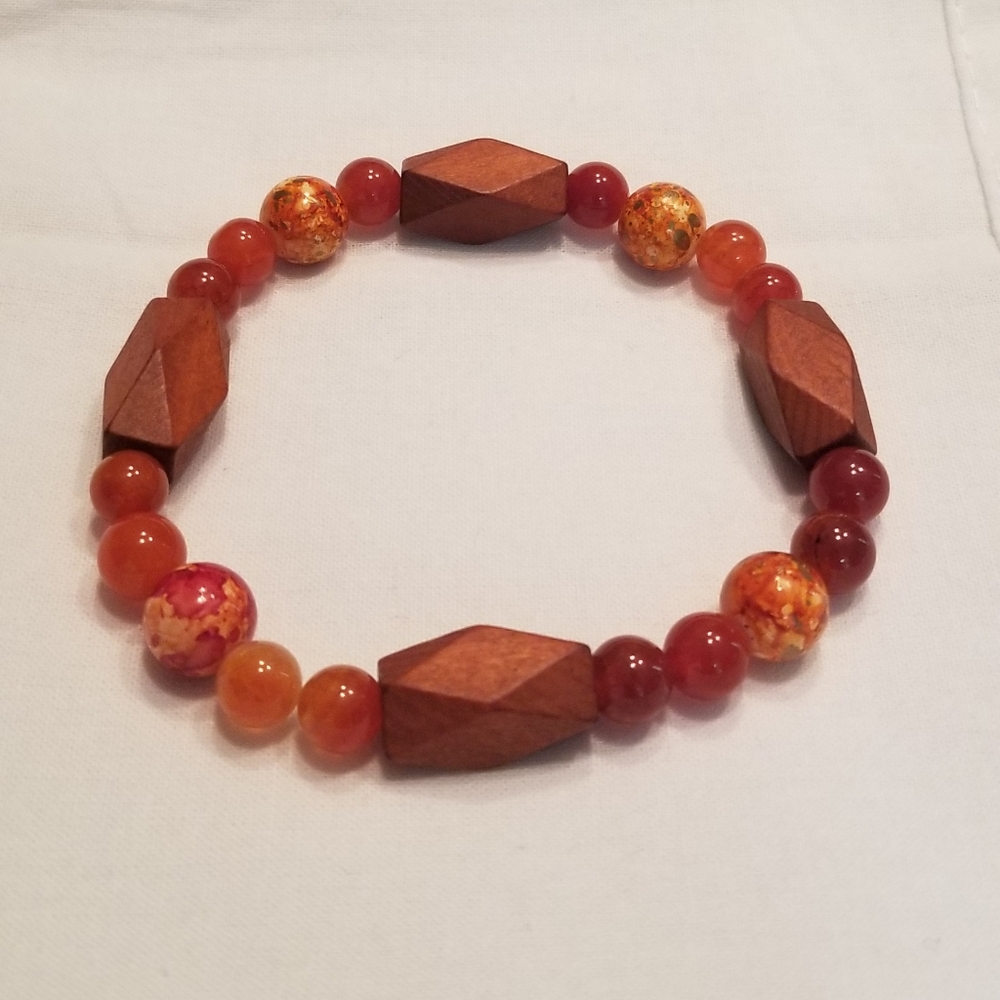 🎉HP!! 🌅 Men's orange stretch bracelet